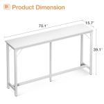 White 71 Inch Bar Height Pub Table