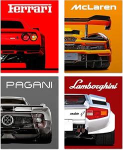 Supercar Wall Art Prints for Man Cave Decor