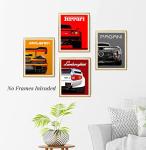 Supercar Wall Art Prints for Man Cave Decor