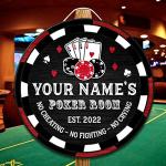 Custom Wooden Poker Club Sign for Man Cave