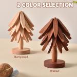 Tree-Shaped Wooden Trivet Set for Hot Dishes