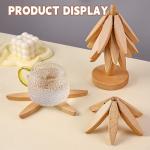Tree-Shaped Wooden Trivet Set for Hot Dishes