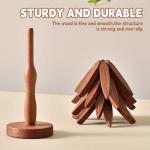 Tree-Shaped Wooden Trivet Set for Hot Dishes