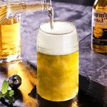 WISIMMALL 16oz Glass Cups with Bamboo Lids