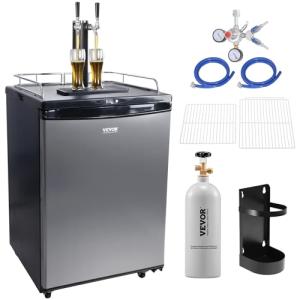 VEVOR Dual Tap Beer Kegerator with CO2 Tank