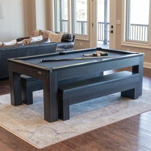New York Nights 7 Ft Pool Table & Bench Set