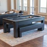 New York Nights 7 Ft Pool Table & Bench Set