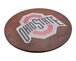 Ohio State Buckeyes Wooden Lazy Susan - 18”