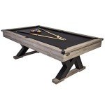 Rustic 90” Billiard Table with Black Cloth