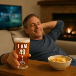 Funny 50th Birthday Beer Glass for Men and Women