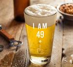Funny 50th Birthday Beer Glass for Men and Women