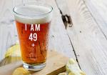 Funny 50th Birthday Beer Glass for Men and Women