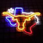 Texas Longhorn LED Neon Sign for Man Cave
