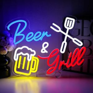 Beer and Grill Neon Sign for Man Cave