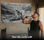 Motivational Stoic Flag "Remember The Goal" 3x5 ft