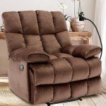 Big & Tall Oversized Recliner Chair in Brown