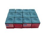 Blue Pool Cue Chalk Box with 12 Cubes