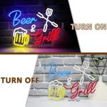 Beer and Grill Neon Sign for Man Cave