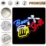 Beer and Grill Neon Sign for Man Cave