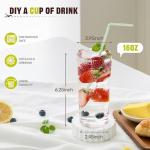 Set of 6 Tall Highball Drinking Glasses