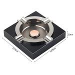 Metal Cigar Ashtray with Wood Base for Men