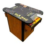 Pac-Man Cocktail Arcade Game with Woodgrain Finish