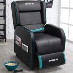 Teal Blue Gaming Recliner Chair for Adults