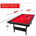 GoSports 7 ft Portable Billiards Table Set