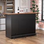 U-Shape Mini Bar Unit with Fridge Space