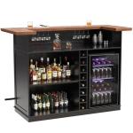 U-Shape Mini Bar Unit with Fridge Space