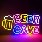 Lucunstar Neon Beer Sign for Man Cave