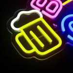 Lucunstar Neon Beer Sign for Man Cave