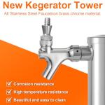 Stainless Steel Dual Tap Kegerator Tower Dispenser
