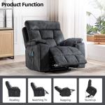 CANMOV Large Power Lift Recliner with Massage and Heat