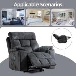 CANMOV Large Power Lift Recliner with Massage and Heat