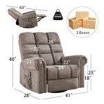 Oversized Rocker Recliner with Massage and Heat