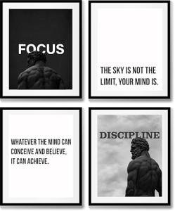 Motivational Wall Art Set for Man Cave