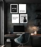 Motivational Wall Art Set for Man Cave