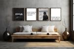 Motivational Wall Art Set for Man Cave
