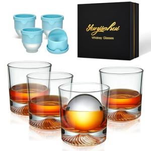 Classic Whiskey Glasses Set of 4 with Box