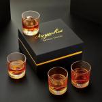 Classic Whiskey Glasses Set of 4 with Box