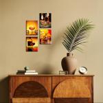 Vintage Wine and Whiskey Wall Art Prints Set