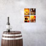 Vintage Wine and Whiskey Wall Art Prints Set