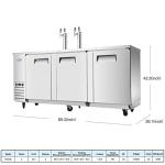 Atosa 90" Kegerator Beer Dispenser with Dual Faucets