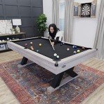 Rustic 90” Billiard Table with Black Cloth