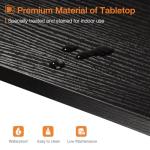 Black Bar Height Pub Table, 63 Inch Sturdy Design