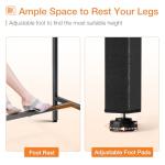 Black Bar Height Pub Table, 63 Inch Sturdy Design