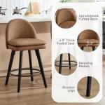 360° Swivel Faux Leather Bar Stools Set of 4