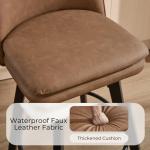 360° Swivel Faux Leather Bar Stools Set of 4