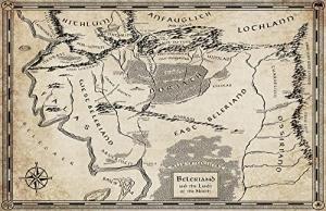 Beleriand Map Poster Print – Middle Earth Art